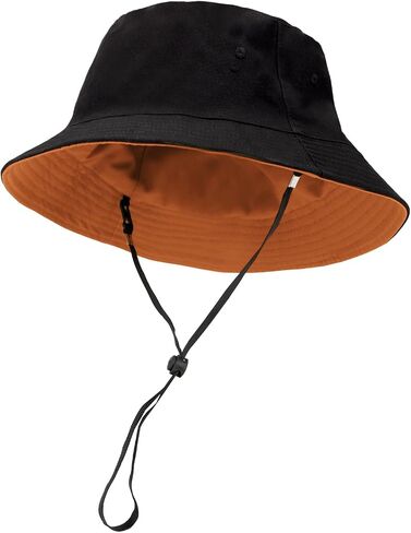 Oversize XXL Cotton Bucket Hat, Unisex Reversible Trendy Fisherman Hats, Double Side Wear Fishing Hat Summer Sun Hat in Kuwait
