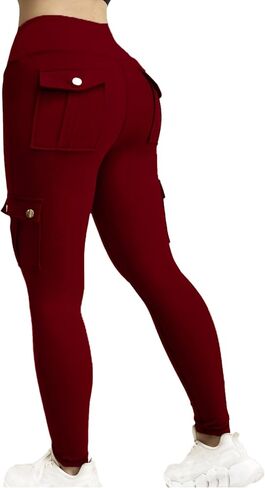 GYMTITAN Scrunch Butt Cargo Leggings with Pockets Workout Leggings for Women Yoga Gym Pants in Saudi Arabia