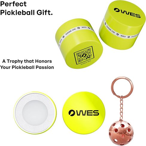 سلسلة مفاتيح WES Pickleball، من الفولاذ المقاوم للصدأ | هدايا كرة البيسبول للنساء - صندوق هدايا كرة البيسبول للرجال | إكسسوارات كرة المخلل in Kuwait