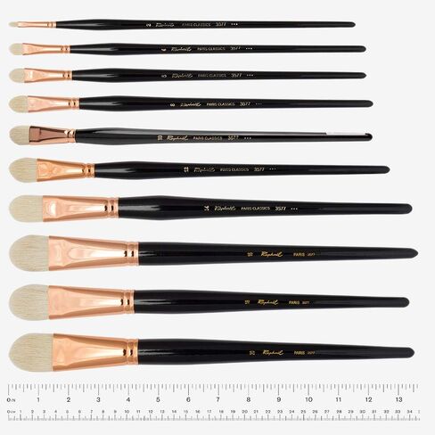 Raphael Paris Classics 3577 Long Handle Brush, Short Filbert, 2, White in Saudi Arabia