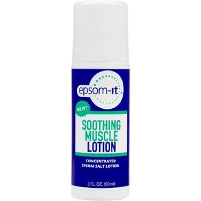 EPSOM-IT Soothing Lotion for Muscles Natural Roll-On Concentrated Magnesium Sulfate Cream Fortified with Arnica, for Muscle Stiffness from Running, Exercise, Walking (Rollerball)