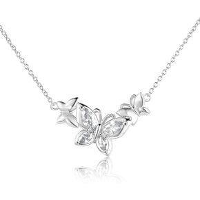 WINNICACA Butterfly Choker Necklace s925 Sterling Silver Birthstone Pendant Necklace Jewelry Gifts for Women Teen Girls Girlfriend Wife Wedding Birthday Christmas gifts in Kuwait