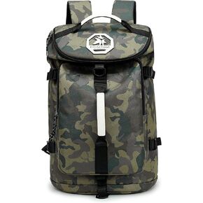 Floral gym duffel bag backpack, fashion wrestling bag,with shoe compartment, 4 kinds of back method waterproof travel sports walking laptop Lightweight (A-camouflage)