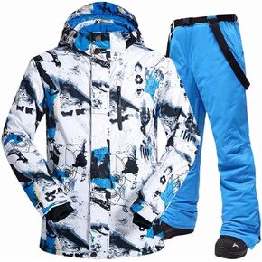 Men's Ski Snowboarding Jacket Pants Waterproof Winter Mountain Warm Snow Jackets Coat Bibs