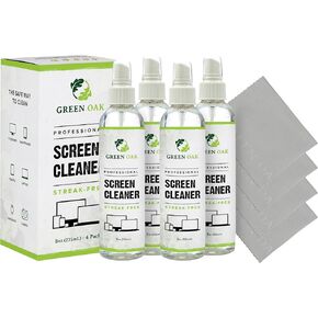 Screen Cleaner Professional Screen Cleaner Spray - Best for LCD & LED TV, Tablet, Computer Monitor, Phone - Safely Cleans Fingerprints, Dust, Oil (8oz 4-Pack)