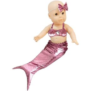 Newborn Mermaid Baby Photo Props Photography Headband Baby Mermaid Tails Bra Outfit Costume for Baby Girls 3-6 months