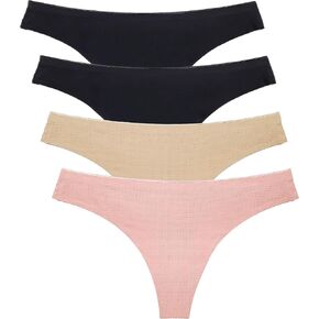 Barbra Lingerie Thongs Underwear for Women Small to Plus Size- Multi Pack Seamless Sexy Thong Panties
