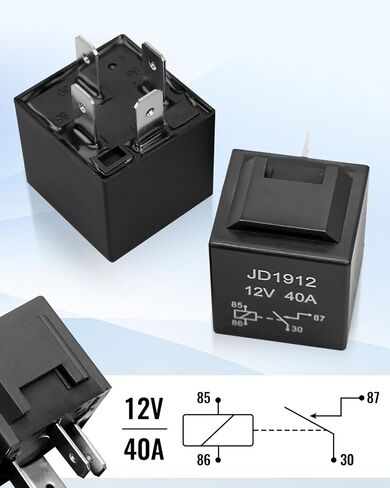 12V Fuse Relay Box Waterproof, 6 Relay Slots and 6 ATC/ATO Blade Fuse Holder, with 5Pcs 5-Pin 80A Relays & 1Pc 4-Pin 40A Relay & 6 Fuses, Relay Fuse Block for Car Truck Marine Boat in Kuwait