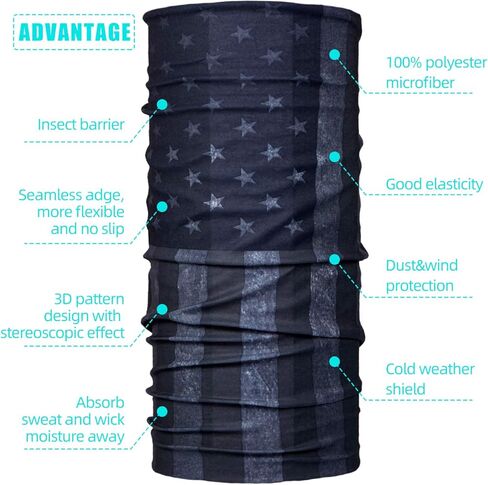 قناع الوجه المبرد بتصميم العلم الامريكي - قناع وجه للرقبة قابل لاعادة الاستخدام والغسل in Kuwait