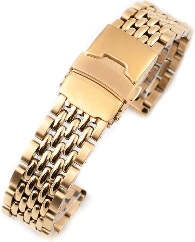 StrapHabit Watch Bracelet for Q Timex Band Replacement fits 36mm, 38mm, 40mm, M79, GMT, Chronograph - TQ18 Quick Release Beads of Rice Bracelet Strap - Stainless Steel Vintage BOR 18mm in Saudi Arabia