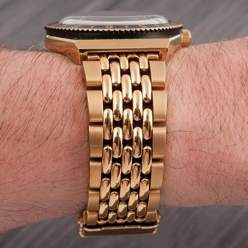 StrapHabit Watch Bracelet for Q Timex Band Replacement fits 36mm, 38mm, 40mm, M79, GMT, Chronograph - TQ18 Quick Release Beads of Rice Bracelet Strap - Stainless Steel Vintage BOR 18mm in Saudi Arabia