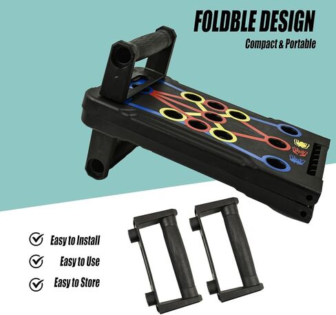 Push Up Board for Men & Women, Portable Foldable Multi-Function Push Up Bar, Chest Muscle Exercise Professional Homeworkout Equipment System Fitness Strength Training Equipment in Kuwait