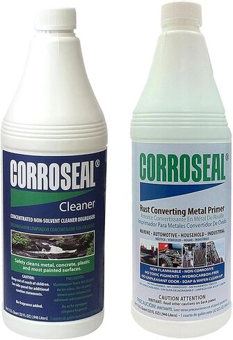 Water-Based Rust Converter & Metal Primer, Rust Repair Converts and Preps Surface All-in-One, 1 Quart (2-Pack) in Saudi Arabia