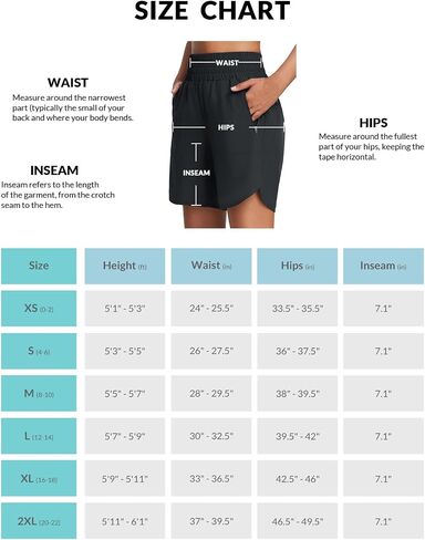 BALEAF 7" Workout Shorts for Women Athletic Long Running Shorts High Waisted Quick Dry Zipper Pockets Hiking UPF50+ Navy L in Saudi Arabia