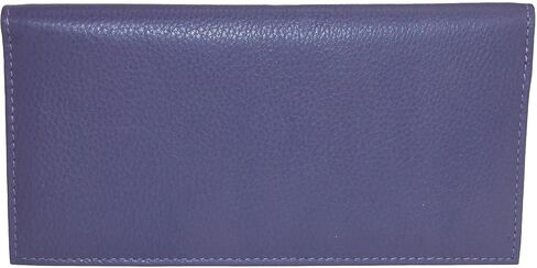 CTM® Leather Solid Color Checkbook Cover Wallet, Red in Saudi Arabia