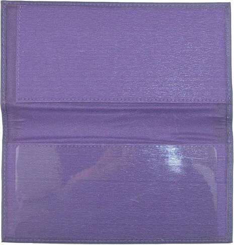 CTM® Leather Solid Color Checkbook Cover Wallet, Red in Saudi Arabia