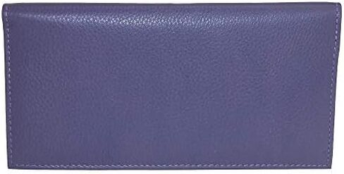 CTM® Leather Solid Color Checkbook Cover Wallet, Red in Saudi Arabia