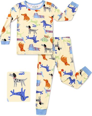 babee Reshinee bamboo Baby Boys Pajama Sets 2-8Y Toddler Kids Girls 2pcs Long-Sleeve Snug fit Sleepwear Pjs Dinosaur in Saudi Arabia