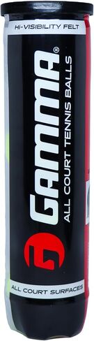 GAMMA Sports 4-ball Can, Pressurized Tennis Balls, Professional, Recreational, Practice, Tournament, Outdoor/Indoor, Increased Durability, Enhanced Visibility in Saudi Arabia