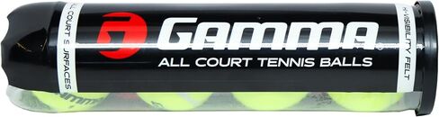 GAMMA Sports 4-ball Can, Pressurized Tennis Balls, Professional, Recreational, Practice, Tournament, Outdoor/Indoor, Increased Durability, Enhanced Visibility in Saudi Arabia