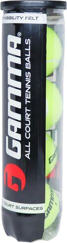 GAMMA Sports 4-ball Can, Pressurized Tennis Balls, Professional, Recreational, Practice, Tournament, Outdoor/Indoor, Increased Durability, Enhanced Visibility in Saudi Arabia