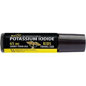 أقراص نوتري يوديد البوتاسيوم 65 ملغ - حجم السفر للأطفال 14 قرص حبوب يوديد البوتاسيوم - أقراص يوديد البوتاسيوم الواقية للغدة الدرقية 65 ملغ - حبوب يودو ناسينتي كي (14 قرص) in Kuwait