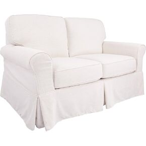 OSP Home Furnishings Ashton Rolled Arm Chair with Slipcover, Navy