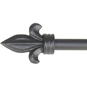 J. Thomas | Tapestry Hanging Rod Set | Petite Oblong Finials | Black Bronze Finish | Small | Adjustable Length | 22-56 Inches | 3/4 Inch Diameter | Rod for Small Wall Tapestry and Art