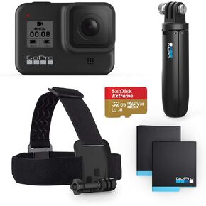 GoPro HERO8 Black Bundle: Includes HERO8 Black Camera, Rechargeable Battery (2 Total), Protective Housing, and Carrying Case