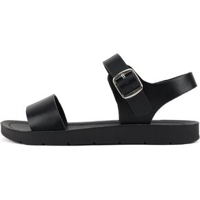Soda PLENTY ~ Women's Strappy Ankle Wrap Buckle Fashion Flat Sandals in Kuwait