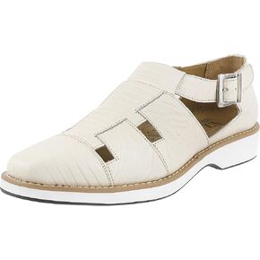 LIBERTYZENO Mens Fisherman Closed Toe Sandals Crocodile Print Genuine Leather Buckle Closure Casual Dress Shoes in Kuwait