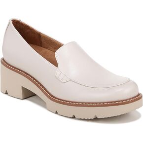 Naturalizer Womens Cabaret Slip On Lightweight Lug Heeled Loafer,English Tea Brown,9W
