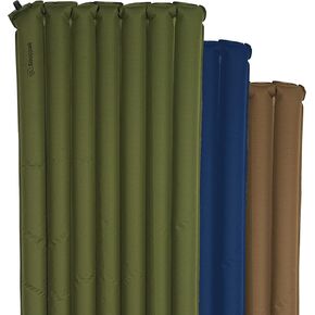 Snugpak Basecamp Ops Air Mat with Built In Foot Pump and Non-Slip Bottom, Coyote