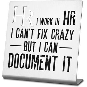 Human Resources Definition Sign Decorative Gift, Funny Office HR Desk Plaque Signs Decor, Humor HR Appreciation Gifts for Manager Director