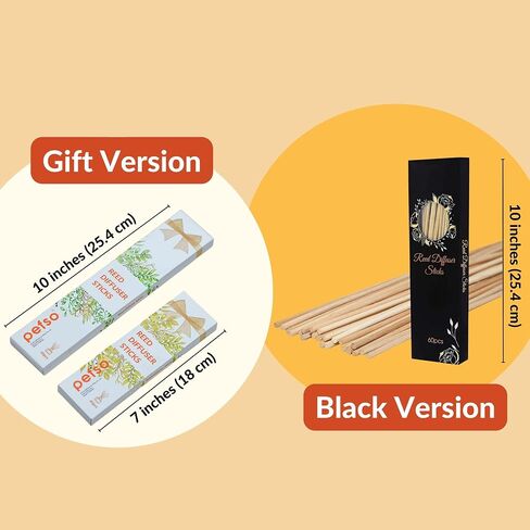 PEFSO - 60 PCS Reed Diffuser Sticks, Set of Natural Rattan Sticks, Refill Replacement for Fiber Reed Diffuser Stick, for Essential Oil Diffuser Refills (White/10.3"x2.1"x0.7") in Saudi Arabia