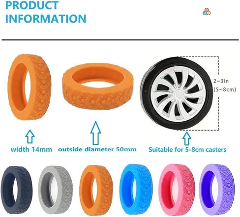 FABULWAY 16PCS Luggage Wheel Covers, Upgraded Luggage Suitcase Wheels Protector Covers, Luggage Caster Silicone Cover, Carry on Luggage Wheel Protective Covers for Most Luggage Wheel (Black) in Saudi Arabia