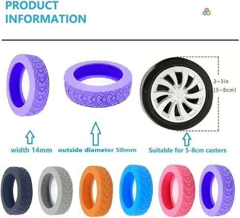 FABULWAY 16PCS Luggage Wheel Covers, Upgraded Luggage Suitcase Wheels Protector Covers, Luggage Caster Silicone Cover, Carry on Luggage Wheel Protective Covers for Most Luggage Wheel (Black) in Saudi Arabia