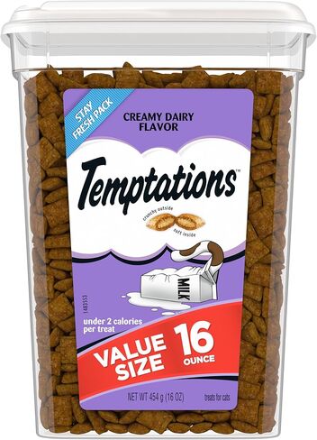 TEMPTATIONS Classic Treats for Cats Creamy Dairy Flavor 3 Ounces (Pack of 12) in Kuwait
