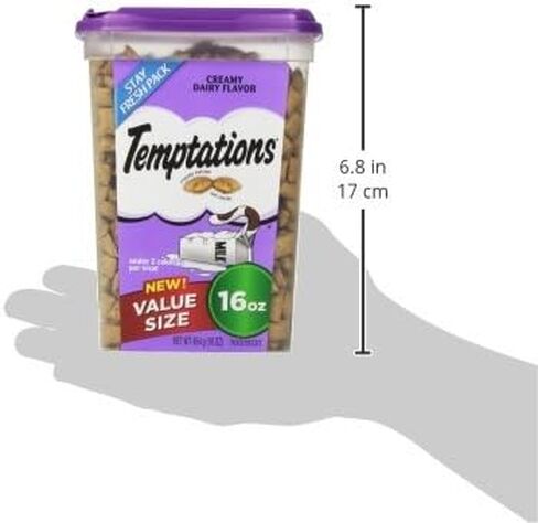 TEMPTATIONS Classic Treats for Cats Creamy Dairy Flavor 3 Ounces (Pack of 12) in Kuwait