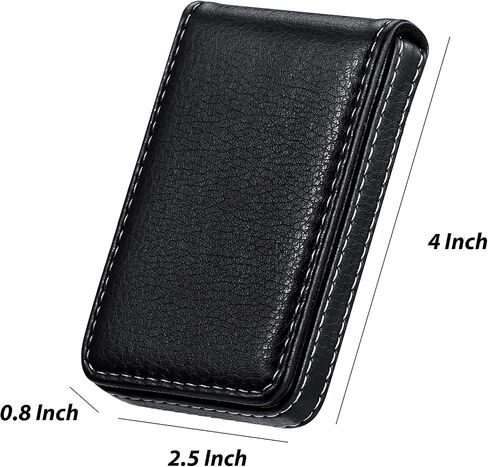Outus 4 Pieces Business Card Case RFID Blocking Wallet Credit Card Holder Minimalist PU Leather Slim Flip Name Card Wallet with Magnetic Shut for Men Women (Simple Colors) in Saudi Arabia