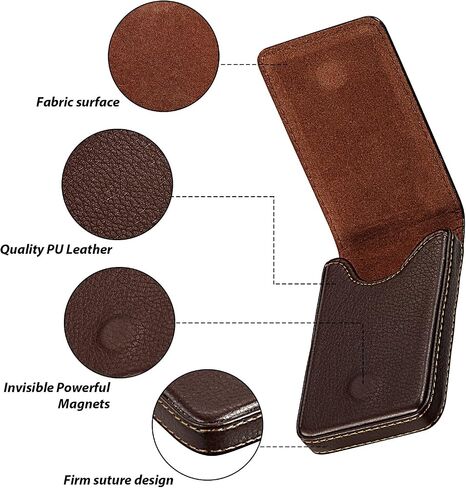 Outus 4 Pieces Business Card Case RFID Blocking Wallet Credit Card Holder Minimalist PU Leather Slim Flip Name Card Wallet with Magnetic Shut for Men Women (Simple Colors) in Saudi Arabia