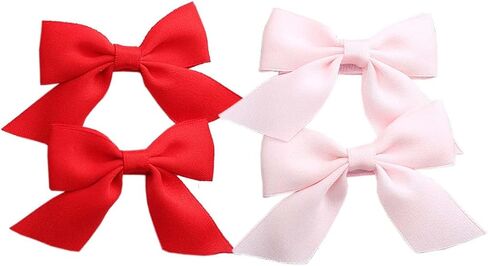 Baby Girls Pink Strawberry Hair Bow Clip Alligator Pink Bow Hair Clip for Toddlers Little Girls Kids 2 Pack ZFJ42 (Strawberry Pattern) in Saudi Arabia