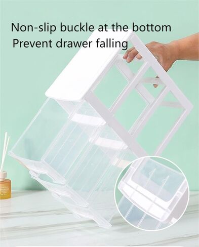 Desktop 3 Drawer Organzier, Pink Plastic Small Drawer Organizer, Desktop Organizer for Office Home and Bathroom in Kuwait