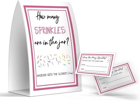 How Many Candies Are In The Jar, Baby Shower Games, Baby Shower Decorations - One Sign and 50 Cards(MANY011) in Saudi Arabia