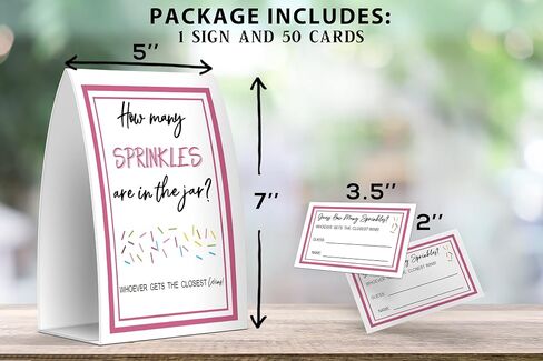 How Many Candies Are In The Jar, Baby Shower Games, Baby Shower Decorations - One Sign and 50 Cards(MANY011) in Saudi Arabia