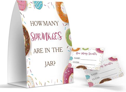 How Many Candies Are In The Jar, Baby Shower Games, Baby Shower Decorations - One Sign and 50 Cards(MANY011) in Saudi Arabia