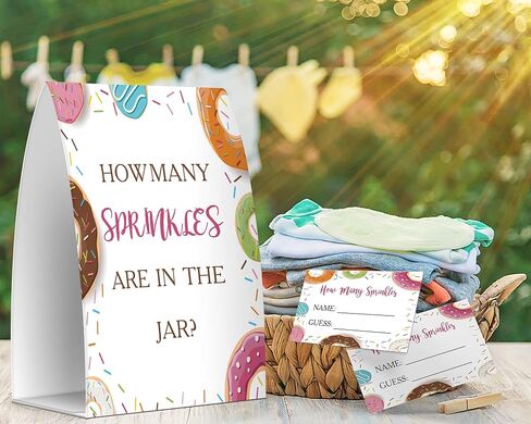 How Many Candies Are In The Jar, Baby Shower Games, Baby Shower Decorations - One Sign and 50 Cards(MANY011) in Saudi Arabia