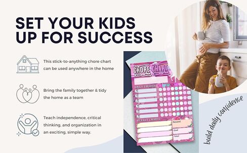 Lulet Magical Chore Chart for Kids, Chore Chart for Kids Sticks to Any Surface, Kids Chore Chart for Kids, Astronaut Chore Chart, Blue Chore Chart, Boy Chore Chart, Reward Chart for Kid,Marker in Saudi Arabia