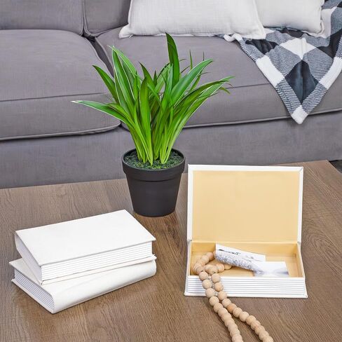 مجموعة كتب صناعية بتصميم AuldHome: مجموعة كتب مزخرفة للحظات الجميلة مع غلاف شريطي من الخيش in Saudi Arabia