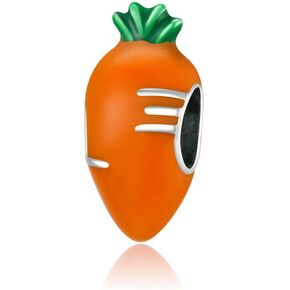 Strawberry Charm 925 Sterling Silver Carrot Charm Durian Charm Banana Charm Lemon Charm Fruit Charm for Pandora Charm Bracelet